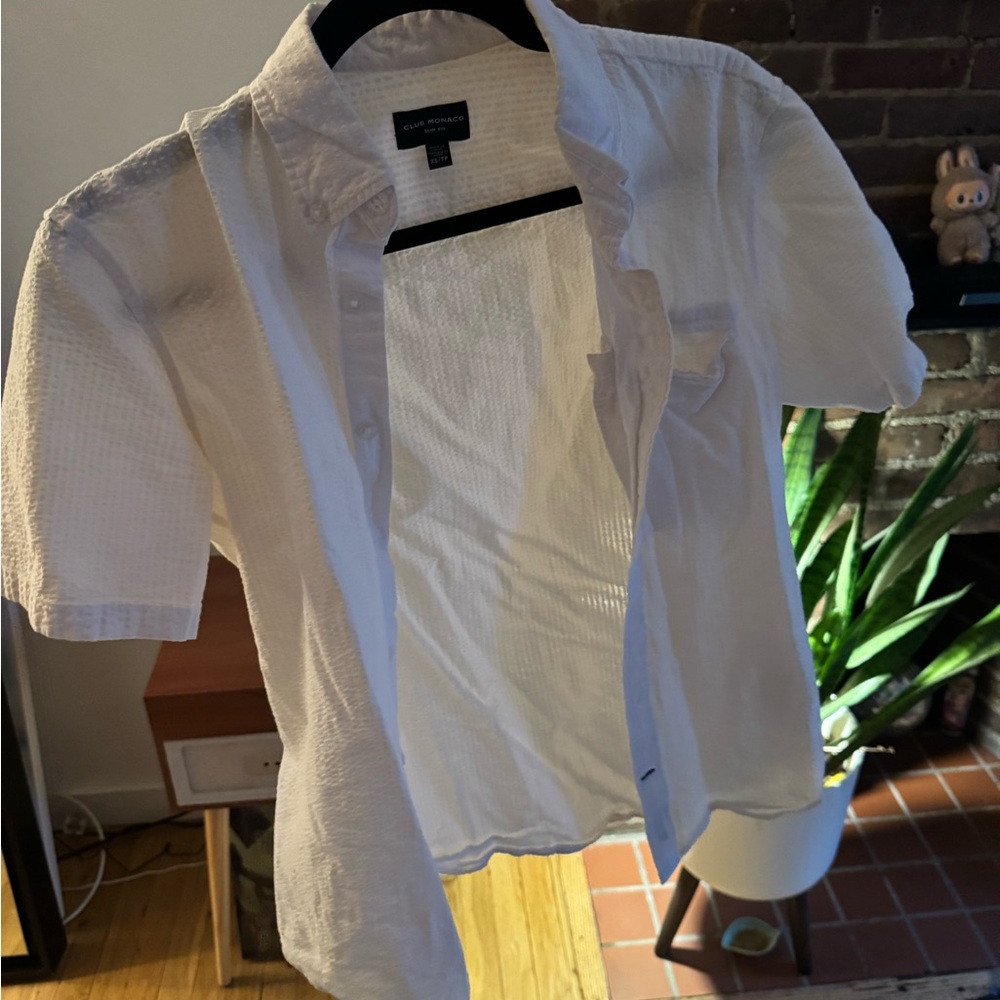 Club Monaco Crisp White Button-Up Shirt